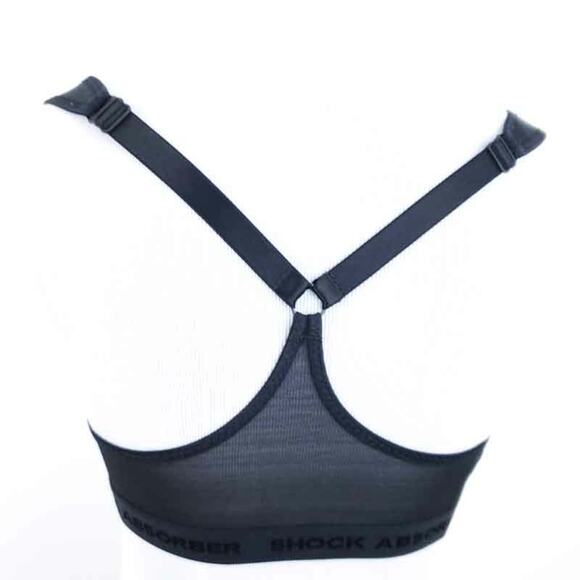 Shock Absorber Firm Support Sports Bra Black 34C Workout Racerback Bra Exercise - Picture 4 of 5